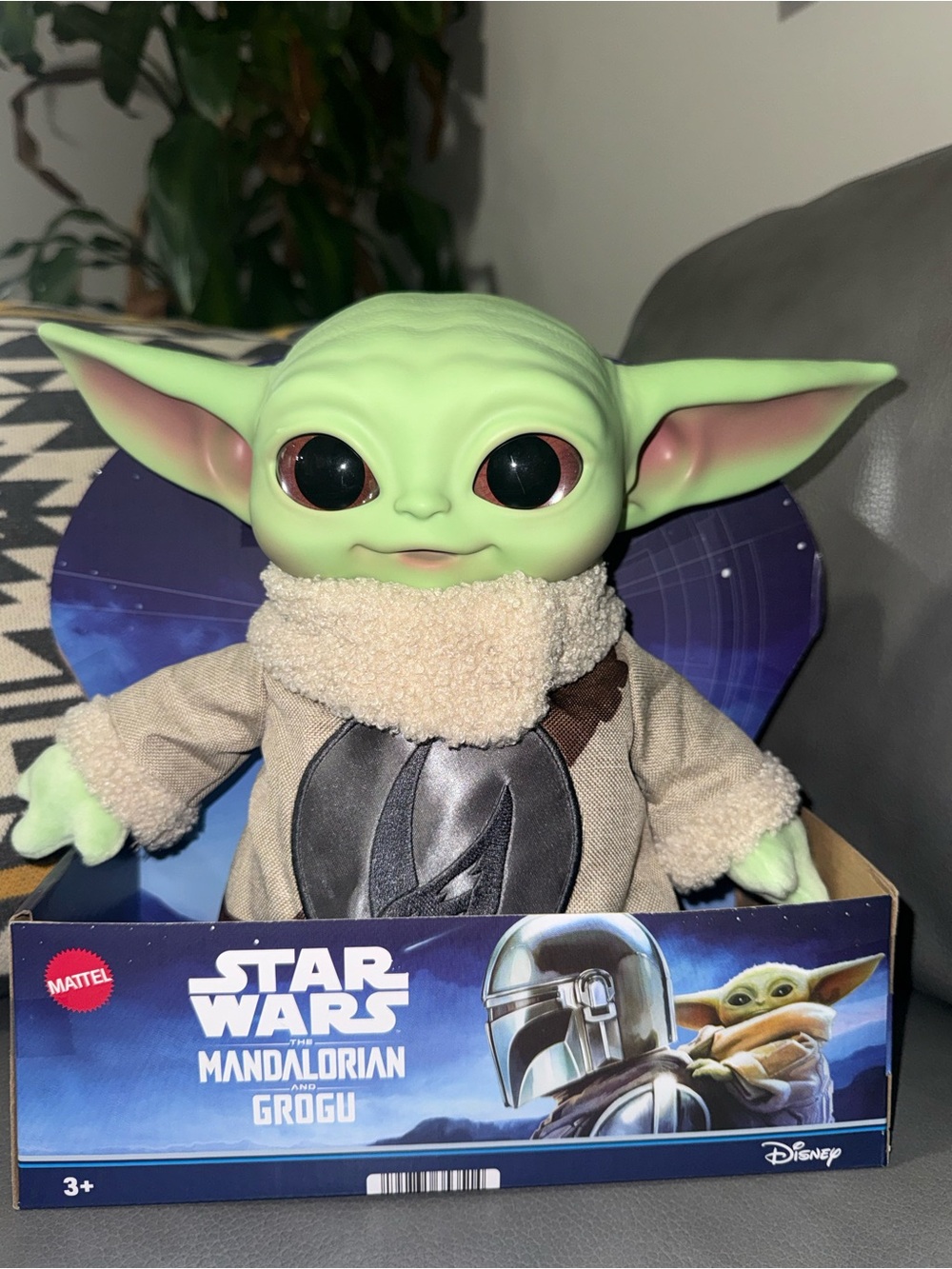 Mattel Star Wars The Mandalorian Grogu Plush Toy - Green